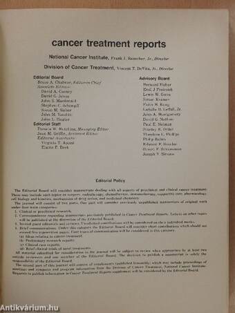 Cancer Treatment Reports December 1976