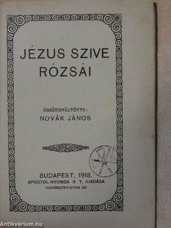 Jézus szive rózsái