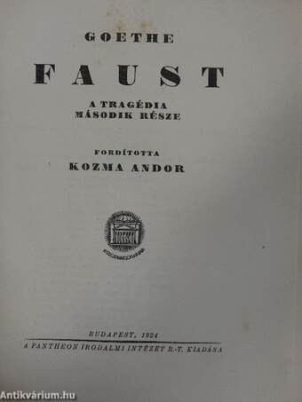 Faust I-II.