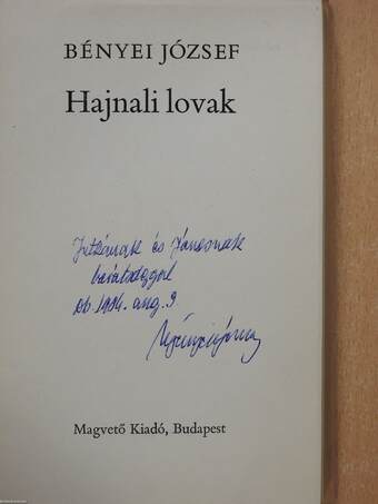 Hajnali lovak (dedikált példány)