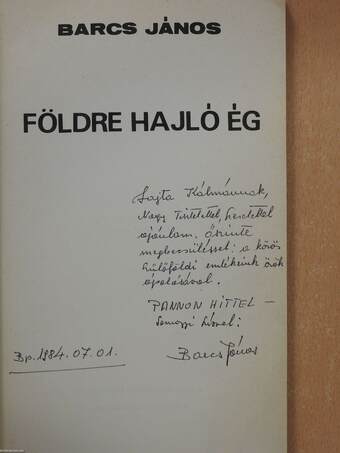 Földre hajló ég (dedikált példány)