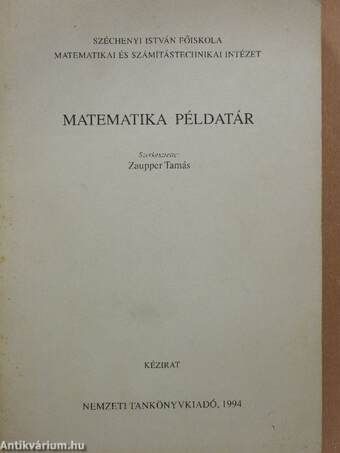 Matematika példatár