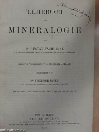 Lehrbuch der Mineralogie