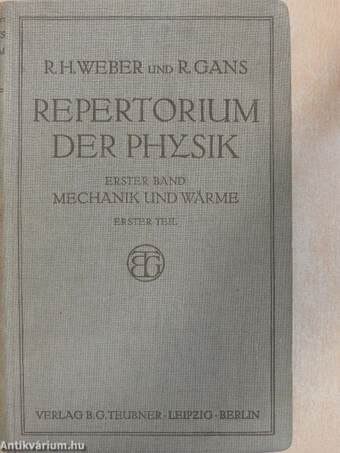 Repertorium der Physik I/1.