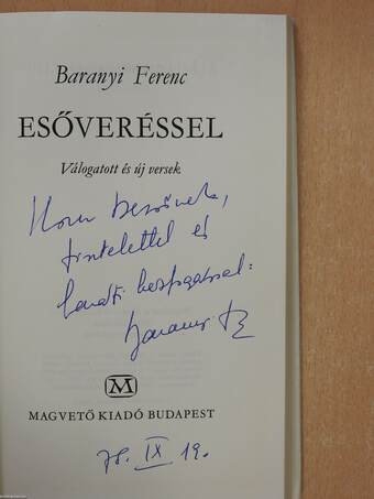 Esőveréssel (dedikált példány)