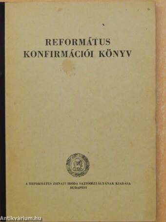 Református konfirmációi könyv