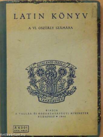 Latin könyv a VI. osztály számára