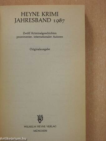 Heyne Krimi Jahresband 1987