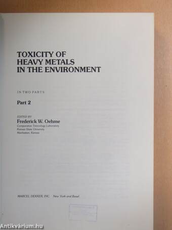 Toxicity of heavy metals in the environment 2. (töredék)