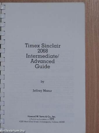 Timex Sinclair 2068 Intermediate/Advanced Guide