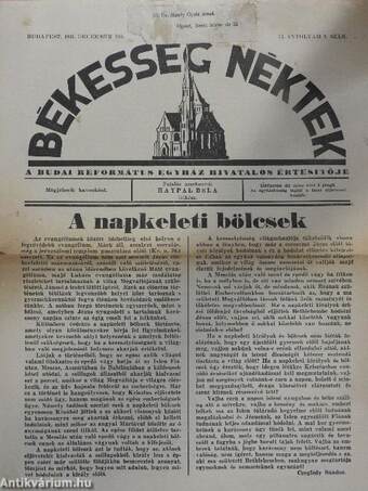 Békesség néktek 1936. december