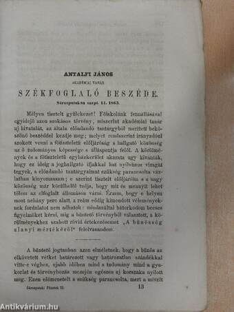 Sárospataki Füzetek 1864/III.