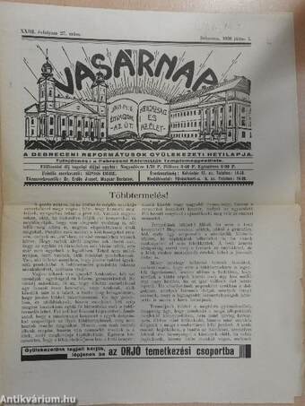 Vasárnap 1936. július 5.