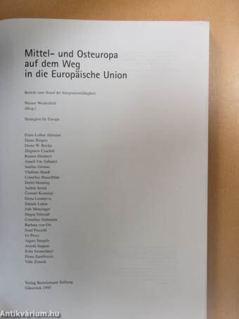 Mittel- und Osteuropa auf dem Weg in die Europäische Union