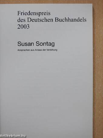 Friedenspreis des Deutschen Buchhandels 2003