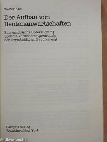 Der Aufbau von Rentenanwartschaften