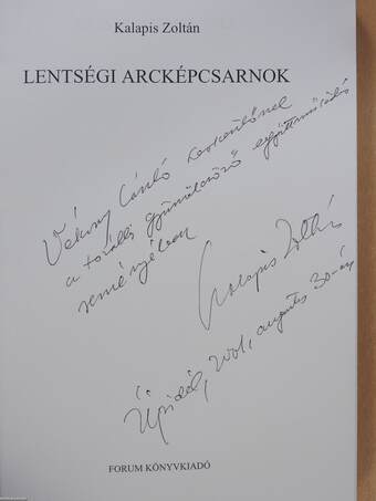 Lentségi arcképcsarnok (dedikált példány)