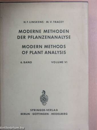 Moderne Methoden der Pflanzenanalyse/Modern methods of plant analysis 6.