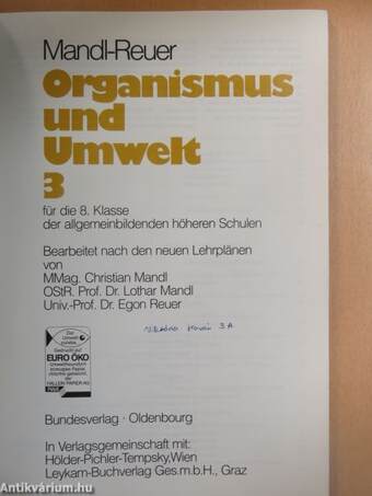 Organismus und Umwelt 3.