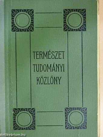 Természettudományi Közlöny 1926. január-december/Pótfüzetek a Természettudományi Közlönyhöz 1926. január-december