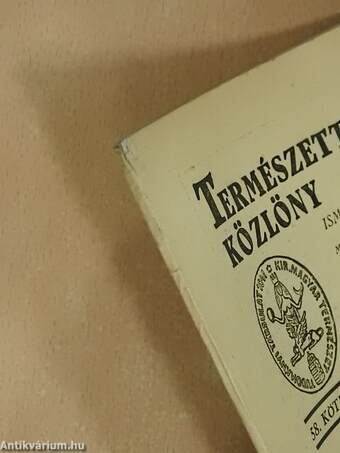 Természettudományi Közlöny 1926. január-december/Pótfüzetek a Természettudományi Közlönyhöz 1926. január-december