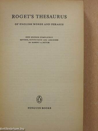 Roget's thesaurus