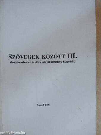 Szövegek között III.