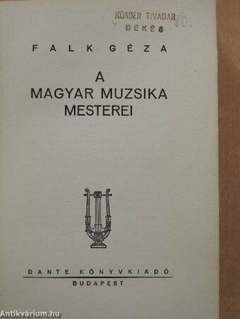 A magyar muzsika mesterei