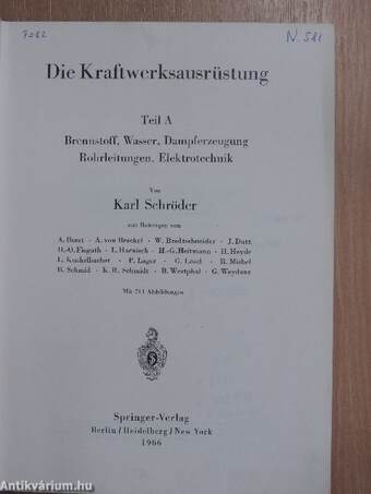 Die Kraftwerksausrüstung Teil A