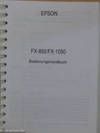 Epson FX-850/FX-1050 Bedienungshandbuch