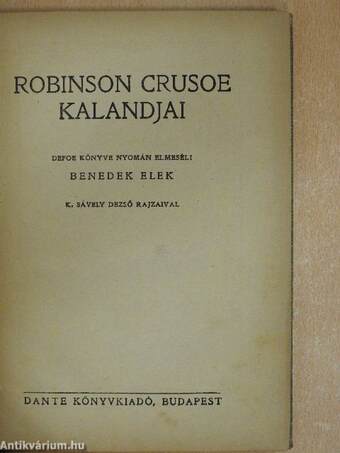 Robinson Crusoe kalandjai