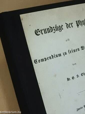 Grundzüge der Physik als Compendium zu Compendium zu seinen Vorlesungen II. (töredék) (gótbetűs)