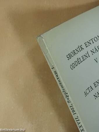 Acta Entomologica Musei Nationalis Pragae 1951. XXVII/Supplementum 1.