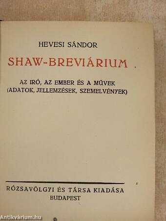 Shaw-breviárium