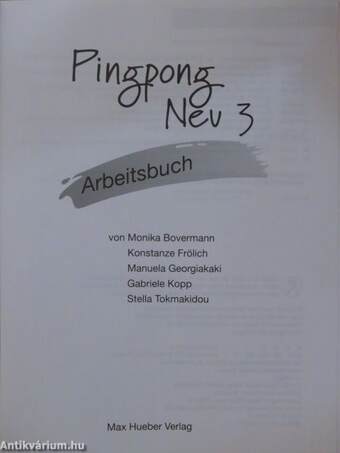 Pingpong Neu 3. - Arbeitsbuch