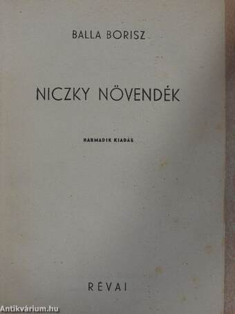 Niczky növendék