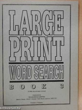 Large Print Word Search Book 3.