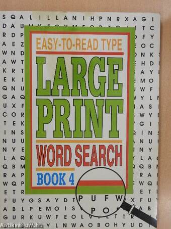 Large Print Word Search Book 4.