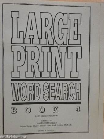 Large Print Word Search Book 4.