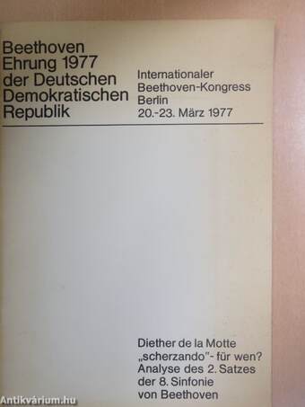 "scherzando"- für wen? Analyse des 2. Satzes der 8. Sinfonie von Beethoven