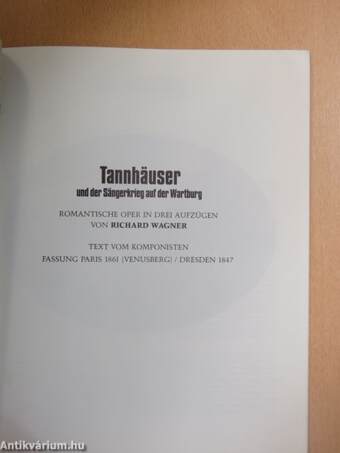 Tannhäuser und der Sängerkrieg auf der Wartburg