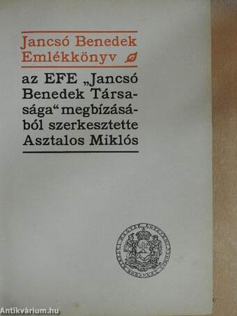 Jancsó Benedek Emlékkönyv