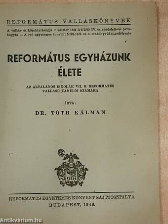 Református egyházunk élete