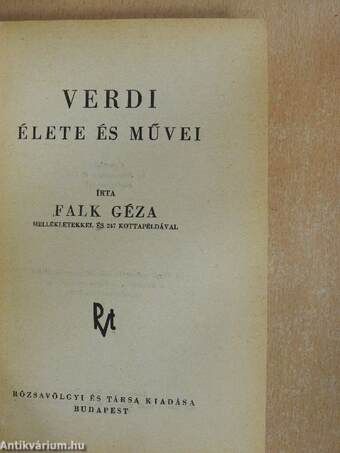 Verdi élete és művei