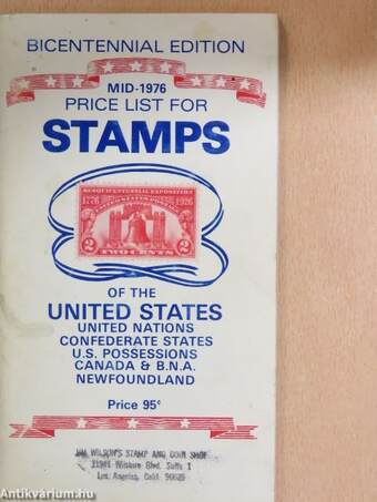 Mid-1976 Price list for stamps