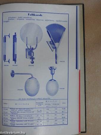 Világítótestek utátfeszitők és kapcsolóórák árjegyzéke 1932