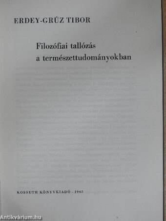 Filozófiai tallózás a természettudományokban