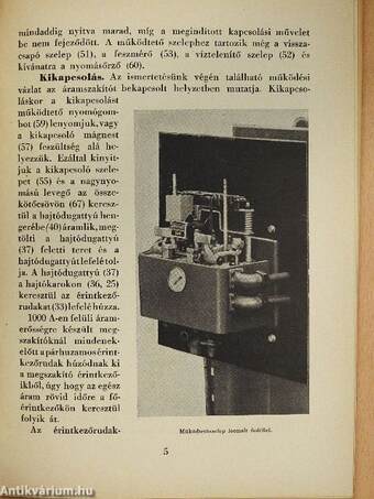 Légnyomásos áramszakítók szerelése, üzembehelyezése és karbantartása/Nyomólégkapcsolók szerelése, üzembehelyezése, karbantartása