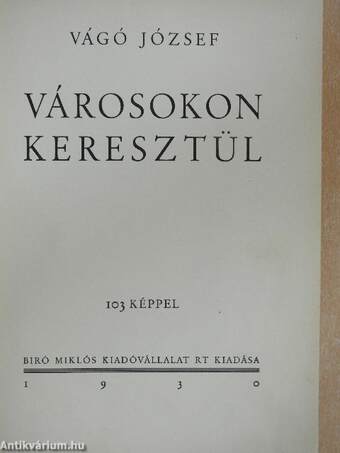 Városokon keresztül