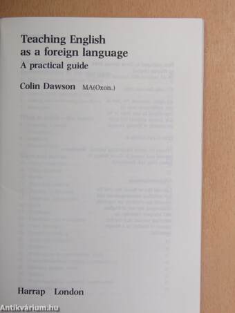 Teaching English as a foreign language